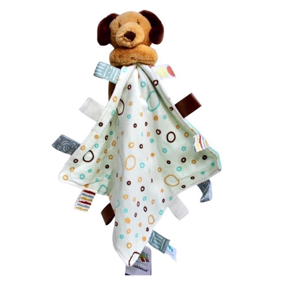 NWT Mary Meyer Baby Puppy Lovey Dog Plush Security Blanket Sensory Tags Gift Toy